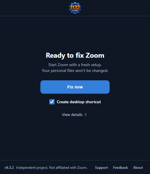 1132 Fixer windows tool interface from project design system